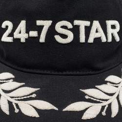 Dsquared2 Black Cotton Canvas 24-7 Icon Baseball Cap L