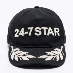 Dsquared2 Black Cotton Canvas 24-7 Icon Baseball Cap L