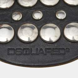 Dsquared2 Black Leather Studded Belt 95CM