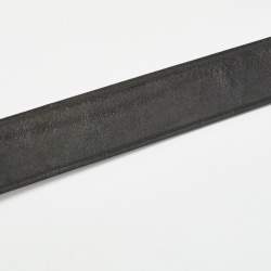 Dsquared2 Black Leather Logo Plague Buckle Belt M