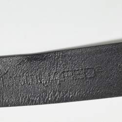 Dsquared2 Black Leather Logo Plague Buckle Belt M