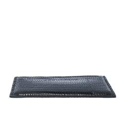 Dsquared2 Black Lizard Embossed Leather Card Holder