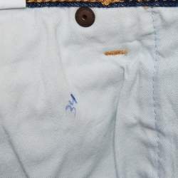 Dsquared2 Blue Pint Splashed Distressed Denim Jeans L Waist 36"