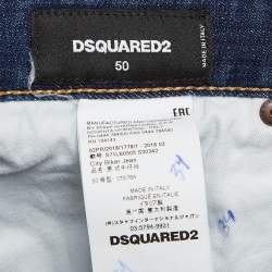 Dsquared2 Blue Pint Splashed Distressed Denim Jeans L Waist 36"