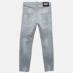 Dsquared2 Grey Distressed Denim Skater Jeans M Waist 32"