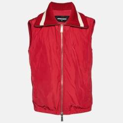 Dsquared2 Red Zip Up Gilet L