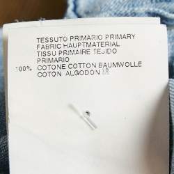 Dsquared2 Blue Corduroy Pocket Denim Patch Detail Shirt L