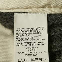 Dsquared2 Navy Blue Wool Knit and Denim Short Duffle Jacket M