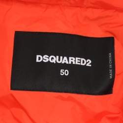 Dsquared2 Dark Green Nylon and Goat Hair Bomber Jacket L