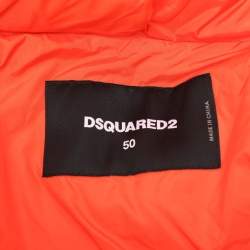 Dsquared2 Dark Green Nylon and Goat Hair Bomber Jacket L