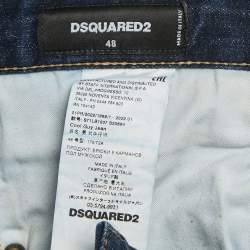 Dsquared2 Blue Denim Distressed Jeans M Waist 37"