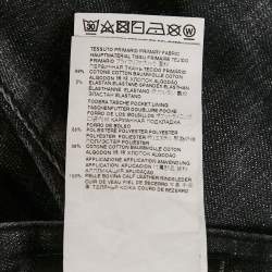 Pre Owned Dsquared2 Black Denim Distressed Denim Slim Fit Jeans L Waist 37"