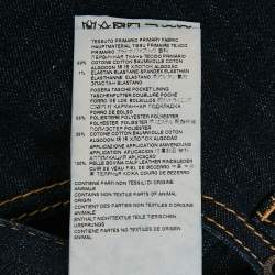 Pre Owned Dsquared2 Blue Denim Logo Print Pocket Jeans L Waist 38"