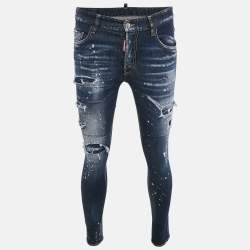 Dsquared2 Blue Distressed Denim Super Twinky Jeans S Waist 32"