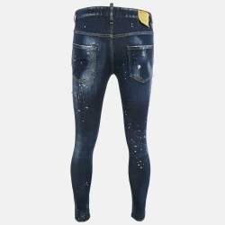 Dsquared2 Blue Distressed Denim Super Twinky Jeans S Waist 32"
