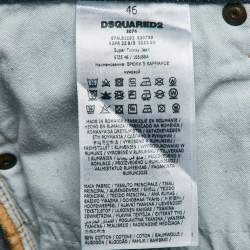 Dsquared2 Blue Distressed Denim Super Twinky Jeans S Waist 32"