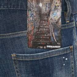 Dsquared2 Blue Washed Denim Cool Guy Jeans S Waist 32"