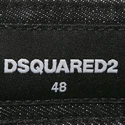 Pre Owned Dsquared2 Black Washed Denim City Biker Jeans M Waist 33"