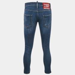 Pre Owned Dsquared2 Blue Washed Denim Jeans S Waist 31"