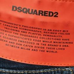 Dsquared2 Blue Distressed Denim Tidy Biker Jean S Waist 31"