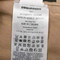 Dsquared2 Beige Gabardine Cotton Utility Pants S