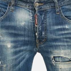 Dsquared2 Blue Distressed Denim Jeans S Waist 33"
