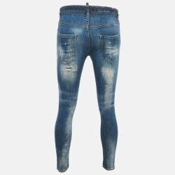 Dsquared2 Blue Distressed Denim Jeans S Waist 33"