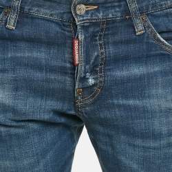 Pre Owned Dsquared2 Blue Faded Denim Sexy Twist Jeans M Waist 32"