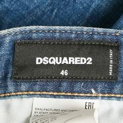 Pre Owned Dsquared2 Blue Faded Denim Sexy Twist Jeans M Waist 32"