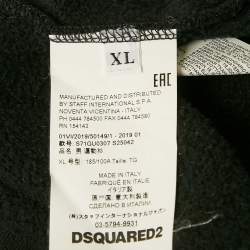 Dsquared2 Black Icon Print Cotton Cool Fit Sweatshirt XL