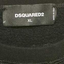 Dsquared2 Black Icon Print Cotton Cool Fit Sweatshirt XL