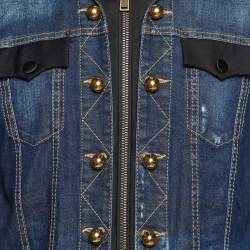 Dsquared2 Navy Blue Zip-Up Officer Jacket L