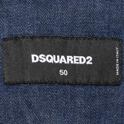 Dsquared2 Navy Blue Zip-Up Officer Jacket L