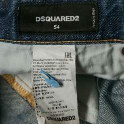 Pre Owned Dsquared2 Blue Distressed Denim Slim Jeans XXL Waist 38"
