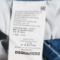 Dsquared2 Blue Distressed Denim Shorts L 