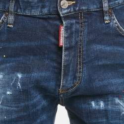 Dsquared2 Blue Distressed Denim Shorts M 