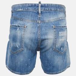 Dsquared2 Blue Distressed Denim Shorts M 