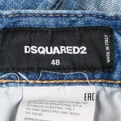 Dsquared2 Blue Distressed Denim Shorts M 