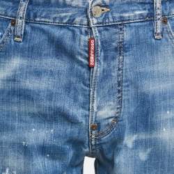 Dsquared2 Blue Distressed Denim Shorts M 