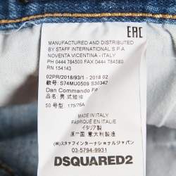 Dsquared2 Blue Distressed Denim Ripped Shorts L