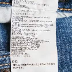 Dsquared2 Blue Distressed Denim Ripped Shorts L