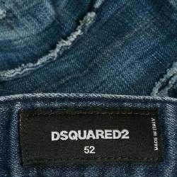 Dsquared2 Blue Distressed Denim Skater Jeans XL Waist 35"