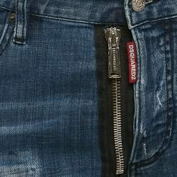 Dsquared2 Blue Distressed Denim Skater Jeans XL Waist 35"