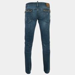 Dsquared2 Blue Distressed Denim Slim Fit Jeans L Waist 50"