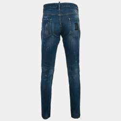Dsquared2 Blue Distressed Denim Cool Guy Jeans L Waist 34"