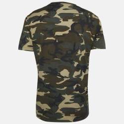 Dsquared2 Green Camouflage Print Jersey Crewneck T-Shirt L