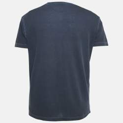 Dsquared2 Blue Printed Jersey Crewneck T-Shirt L