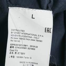 Dsquared2 Blue Printed Jersey Crewneck T-Shirt L