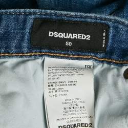 Dsquared2 Blue Distressed Denim Skater Jeans L Waist 35"