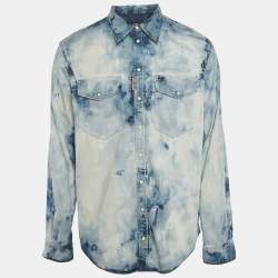 Dsquared2 Blue Washed Denim Long Sleeve Shirt XL
